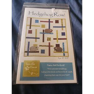 Hedgehog Row Quilt Pattern Size 27" x 27" Vanilla House Designs